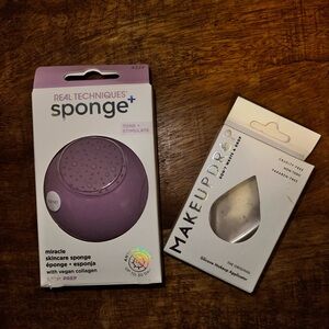 MAKEUPDROP Silicone Makeup Applicator & Real Techniques SPONGE+